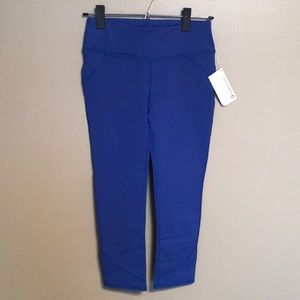 Cobalt blue Fabletics cropped leggings